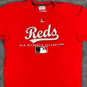 Cincinnati Reds T-Shirt Mens Size L Red MLB Graphic Tee Athletic Casual‎